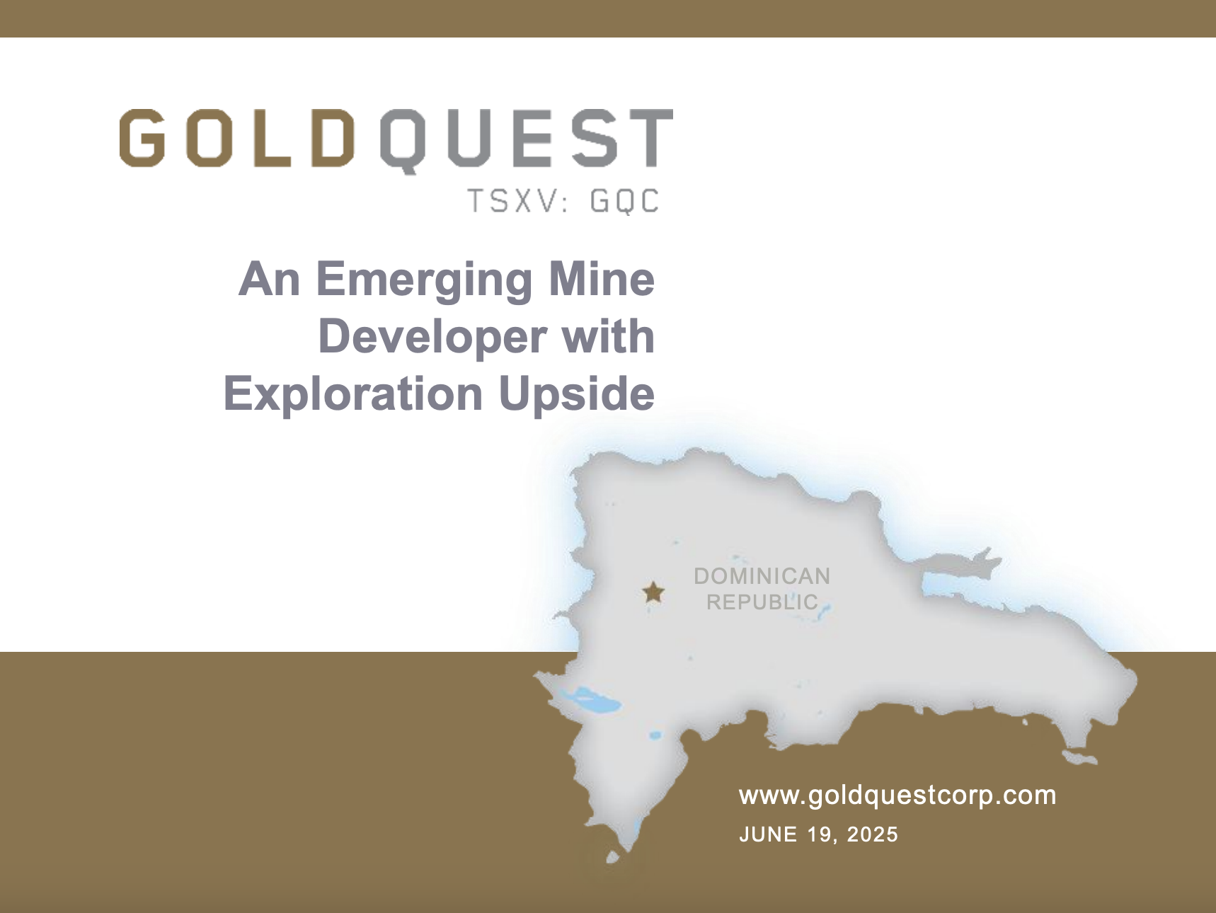 GoldQuest Corporate Presentation Sept 2020