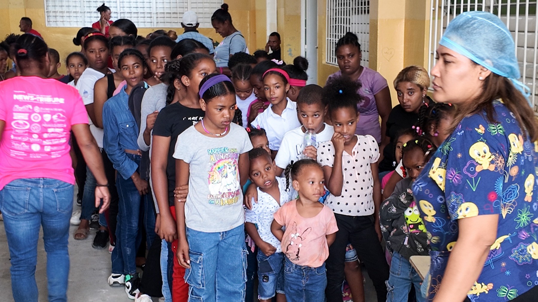 Schoolchildren in a San Juan community